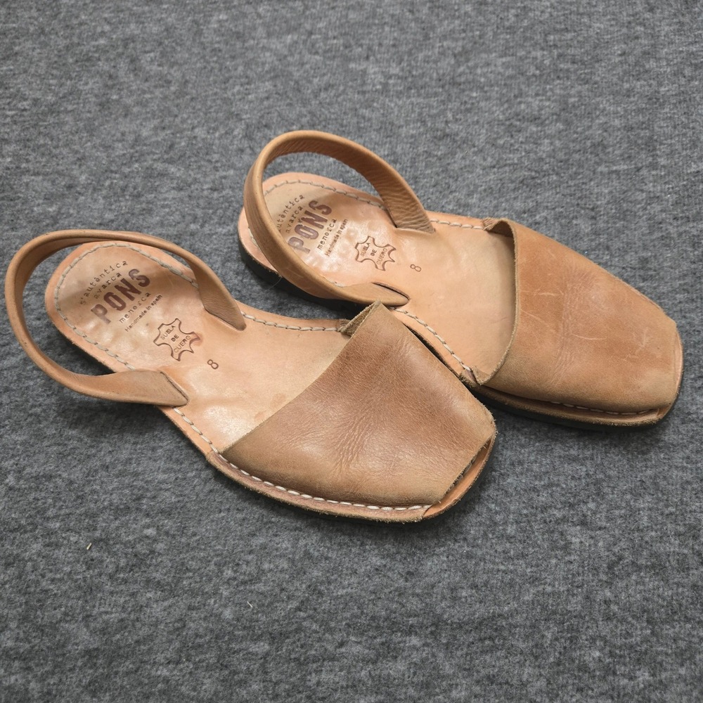 Pons Avarca Menorca Sandals 8 Leather Mediterranean Boho Minimalist Neutral